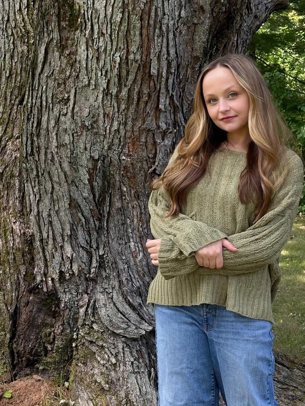 Olive Pocket Sweater