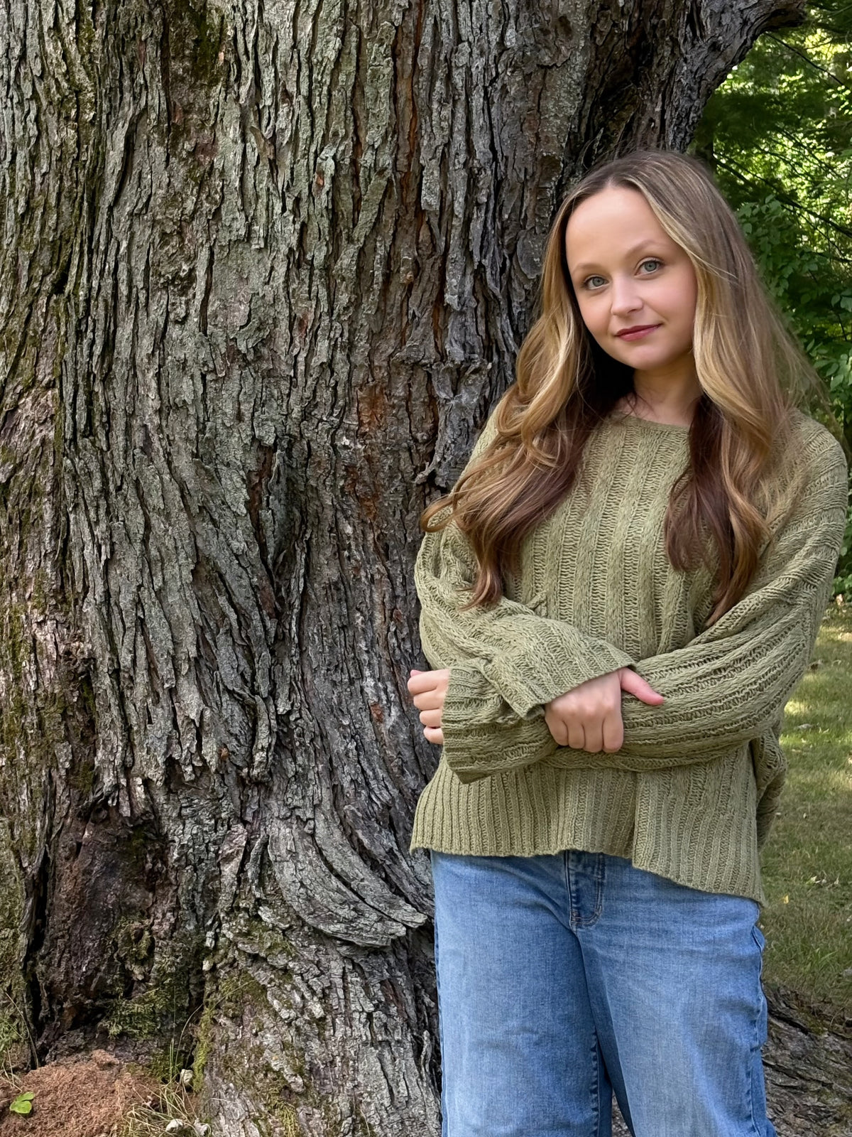 Olive Pocket Sweater