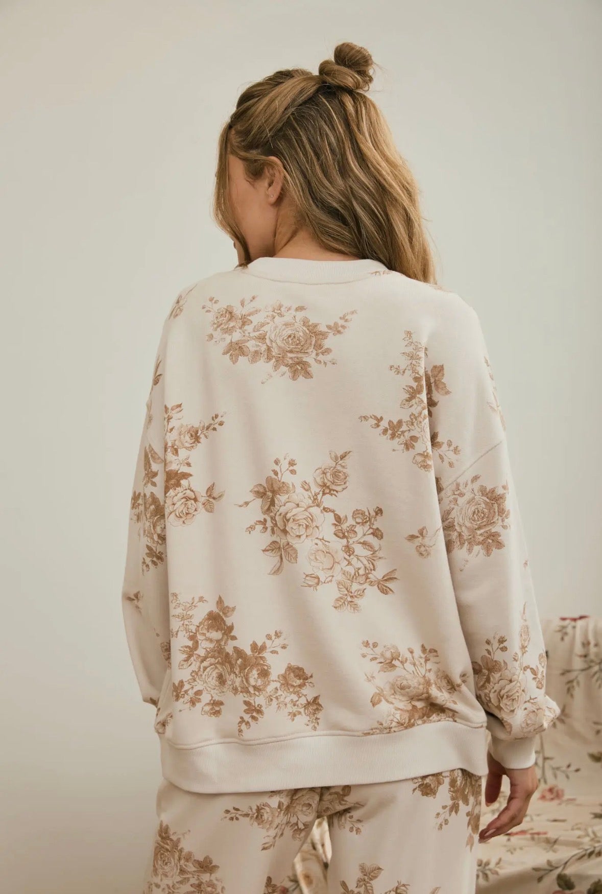 Floral Crewneck Sweatshirt