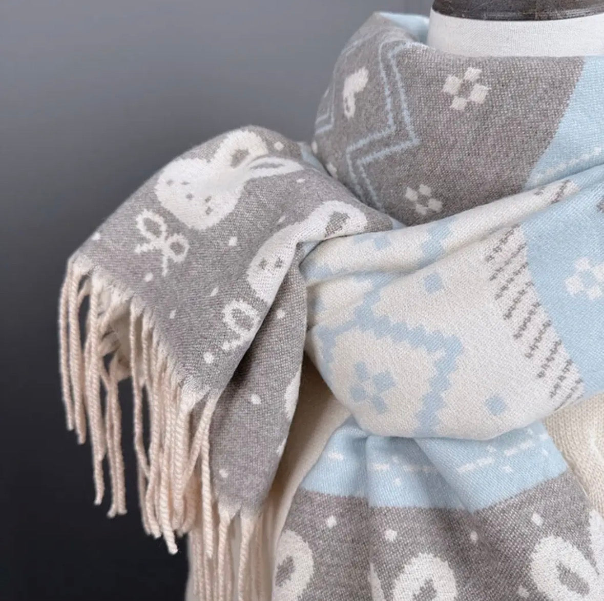 Fringed Bunny Scarf