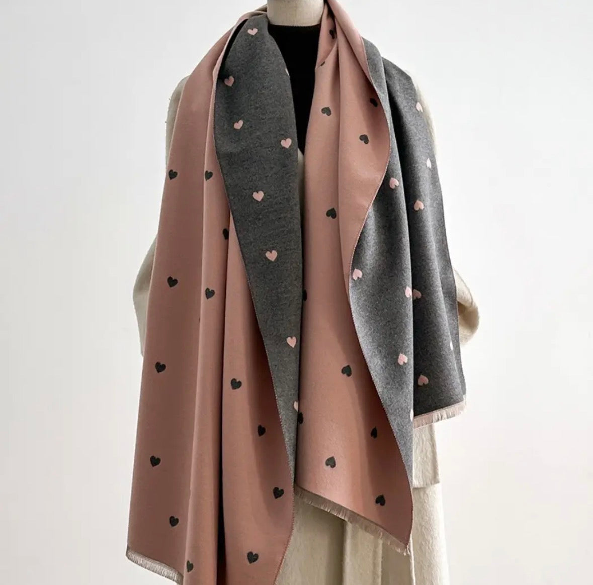 Heart Print Scarf