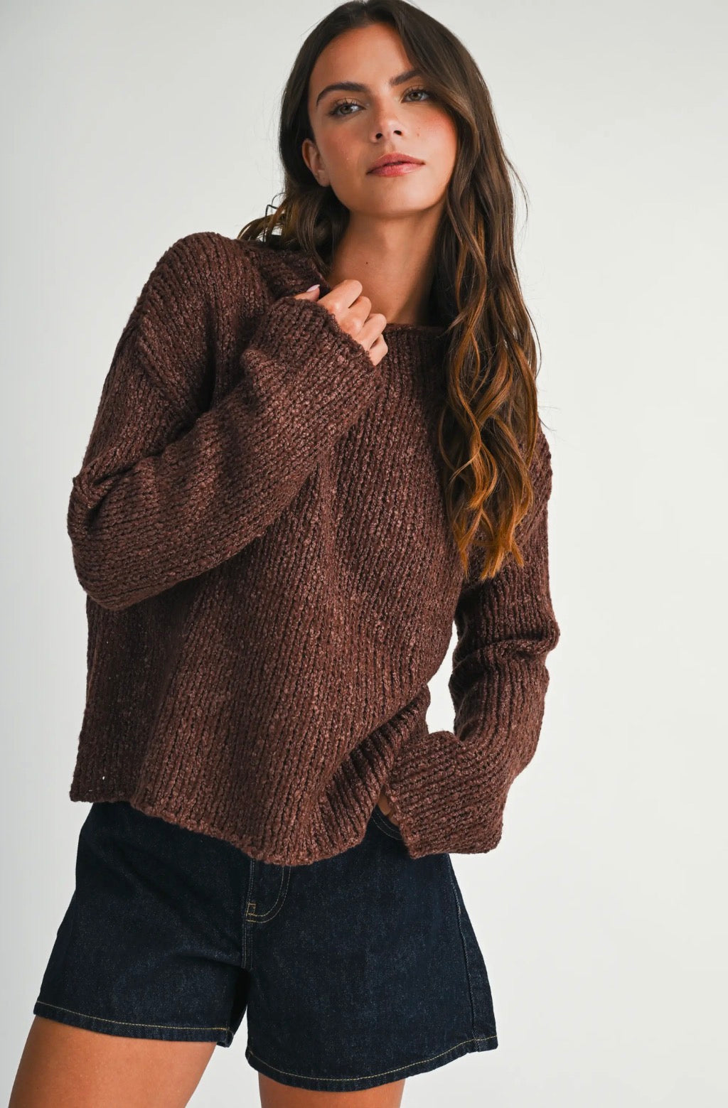 Chocolate Boxy Sweater