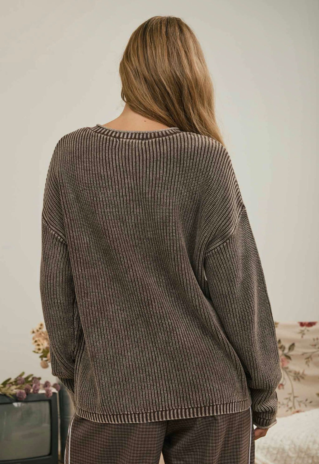 Brown Henley Sweater