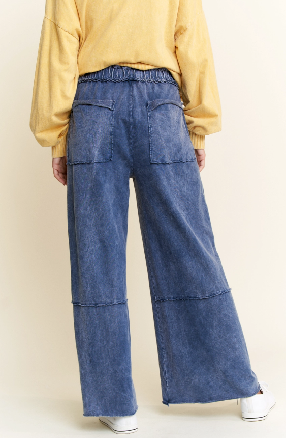 Navy Mineral Wash Pant