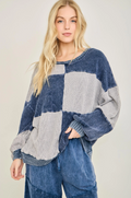 Navy Patch Top